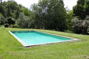 a swimming pool in the middle of a grass field at Villa Organi in Vaiano