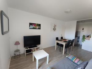 Μια τηλεόραση ή/και κέντρο ψυχαγωγίας στο APPARTEMENT à 5 mn de la plage +9 φωτογραφίες