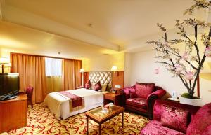 TV a/nebo společenská místnost v ubytování Chyuan Du Spring Resort