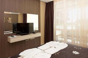 A television and/or entertainment centre at Aparthotel Paradiso