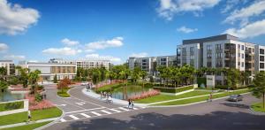 an architectural rendering of a city street with buildings at Beautiful Apartment close to Attractions in Kissimmee