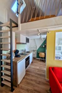 Kuchyň nebo kuchyňský kout v ubytování Cosy Color