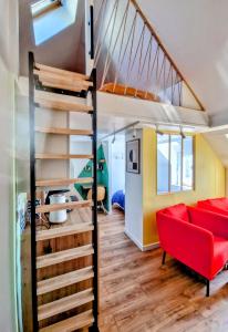 Postel nebo postele na pokoji v ubytování Cosy Color