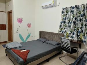 Postel nebo postele na pokoji v ubytování Private 1RK Studio WiFi Self Check-in