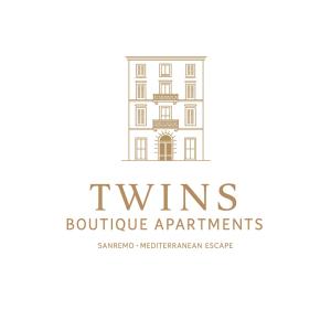 een gebouwlogo met de titel twins boutique apartments bij Twins Boutique Apartments in Sanremo
