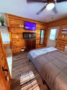 Кровать или кровати в номере Warm and Cozy Studio Haven 10 Minutes from Dollywood and Pet Friendly +4 фотографии