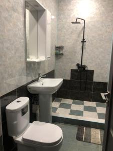 a bathroom with a white toilet and a sink at Veni Vedi in Vedi +69 photos