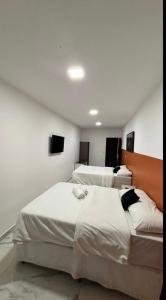 Ένα ή περισσότερα κρεβάτια σε δωμάτιο στο Novo centro Apt 102