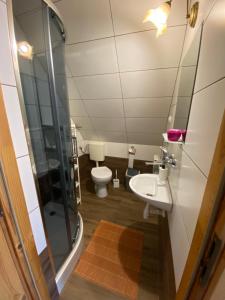 Ένα μπάνιο στο Pokoje gościnne Andrzej Brynkus +45 φωτογραφίες