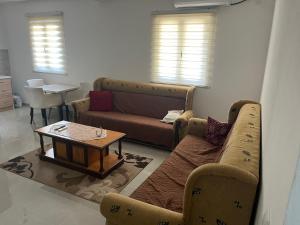 a living room with a couch and a coffee table at Stan Bijela Kuca in Sutomore