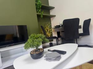 TV a/nebo společenská místnost v ubytování Cosy 3 Bedroom Apartment in Newcastle