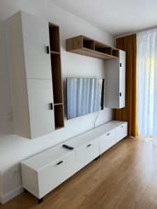 Ένα ή περισσότερα κρεβάτια σε δωμάτιο στο Corale