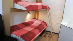 - deux lits superposés dans une chambre dans l'établissement paNOORama appartementen, à Noorbeek