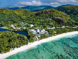 an aerial view of a resort on a beach at Kempinski Seychelles Resort in Baie Lazare Mahé +73 photos