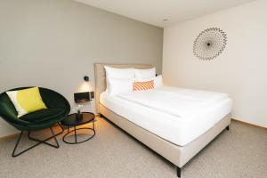 Ένα ή περισσότερα κρεβάτια σε δωμάτιο στο Margarethe Apartments Lech