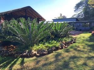 a row of plants in front of a house at Pleasant Waters Lodge & Conference Venue in Durban