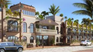 a rendering of a mansion with a car parked in front at Luxury resort in Jericoacoara