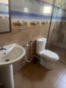 Ένα μπάνιο στο Villa indi