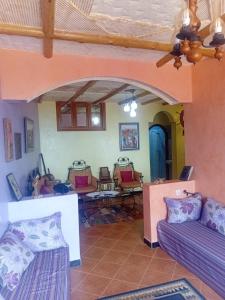 Χώρος καθιστικού στο Appartement a mirleft sidi med ben abdellah