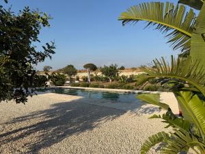 a swimming pool in the middle of a yard at Papalei La Maison in Ragusa