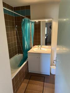 Ένα μπάνιο στο Appartement du Ramel