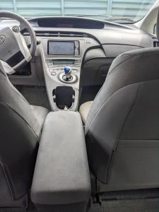 a view of the inside of a car at White car - TOYOTA PRIUS MODEL 2010 in Kigali
