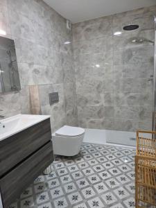 Koupelna v ubytování Las Casitas de Jisa