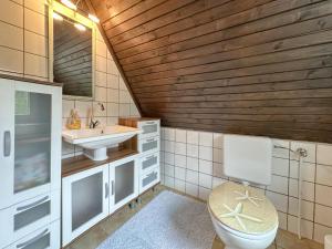 KreuztalにあるBergstüblのトイレと洗面台付きのバスルーム