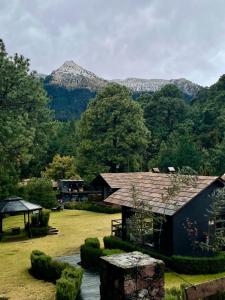 une maison avec vue sur la montagne dans l'établissement Orgánico Hotel Boutique, à Mexico