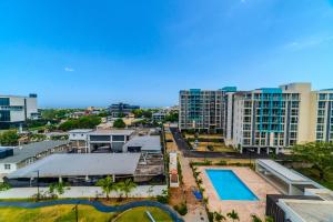 an aerial view of a city with buildings at Platinum22 - Across From AC Marriott Hotel in Kingston