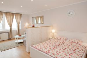 Posteľ alebo postele v izbe v ubytovaní Aurora Apartment Danube View