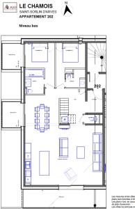 a floor plan of a house at Sublime duplex Haut de Gamme neuf avec sauna - 10 personnes in Saint-Sorlin-dʼArves