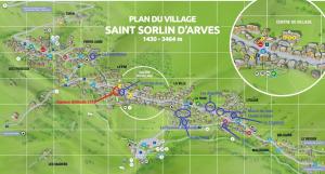 a map of santini swim lanes at Appartement Haut de Gamme neuf avec terrasse de 60m2 plein sud avec Jacuzzi- 8 personnes in Saint-Sorlin-dʼArves