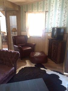 TV a/nebo společenská místnost v ubytování Old West Ranch "Urlaub auch mit Pferd möglich"