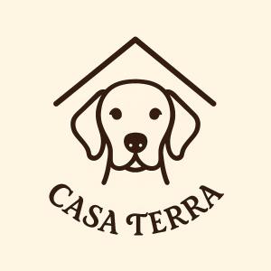 a dog in a house logo at Casa Terra - Landelijk gastenverblijf met jacuzzi en IR-sauna in Koksijde