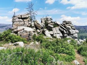 a pile of rocks on top of a mountain at Holiday homes in the Schierke Harzresort, Schierke in Schierke
