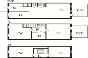 two diagrams of a house with different floors at 6 person holiday home in Austrheim in Utkeila