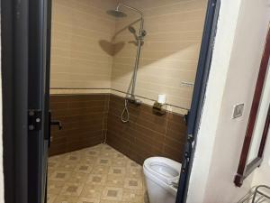 a bathroom with a toilet and a shower at Amlysa Sapa Hotel 2 in Sa Pa