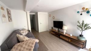 a living room with a couch and a flat screen tv at Nouveau - Oasis et Havre de Paix proche du Centre De Nancy in Nancy +4 photos