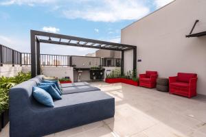 Χώρος καθιστικού στο Apto Novo no Centro com Vista - Até 4 Pessoas