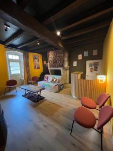 Χώρος καθιστικού στο Villa Krystina Gîte de Charme