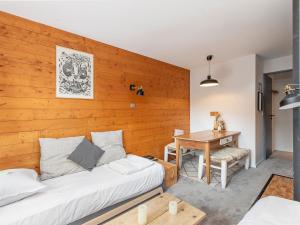 Χώρος καθιστικού στο Charmant Studio Cabine à Avoriaz, Balcon Sud, Ski aux Pieds, Wifi, TV, Lits faits, Proche Commerces - FR-1-314-186