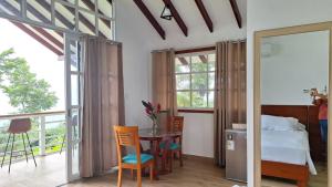 Кровать или кровати в номере Bungalows Las Brisas de Pacchilla