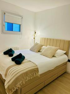 En eller flere senge i et værelse på Le Ru'Beach - T2 avec piscine , proche de la plage + 10 billeder