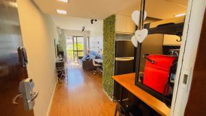 Dapur atau dapur kecil di Flat 241 com vista espetacular