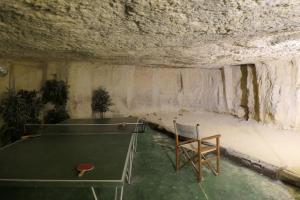 a room with a pool table and a chair at la roche coeur in Vouvray
