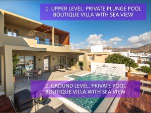 a rendering of a villa with a swimming pool at Coocono Tinos Private Boutique Villas in Tinos Town