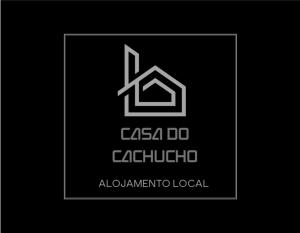 奥尔塔Casa do Cachucho的黑色背景上的黑白标志