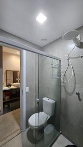 Koupelna v ubytování Studio Alive - Charme e Vista Mar na Vitória