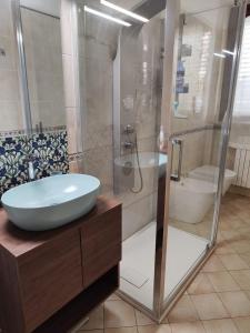 Koupelna v ubytování Casa Angelina